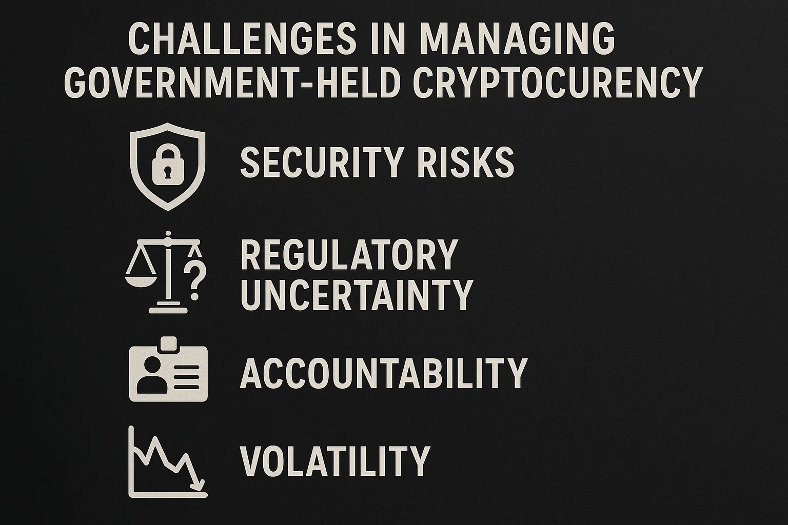Challenges in Managing Government-Held Cryptocurrency