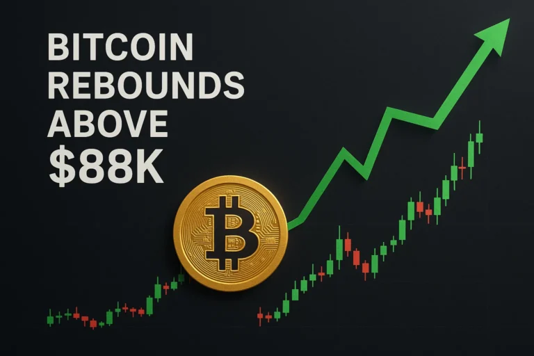 Bitcoin rebounds above 88K