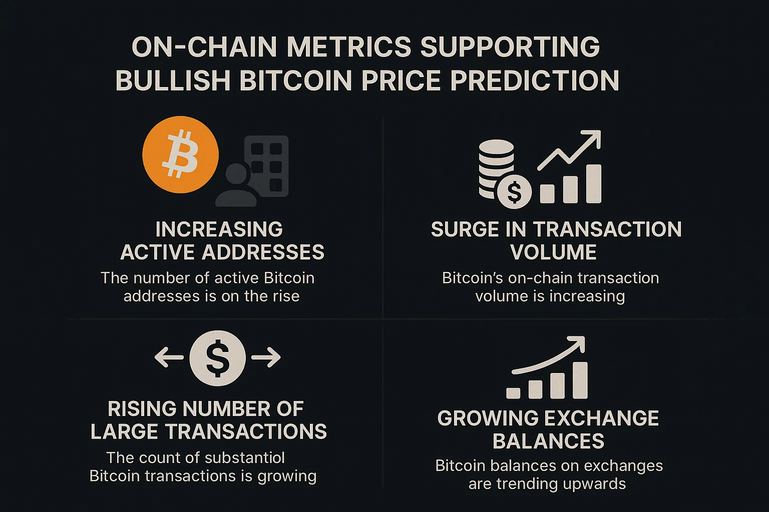 On-Chain Metrics Supporting Bullish Bitcoin Price Prediction
